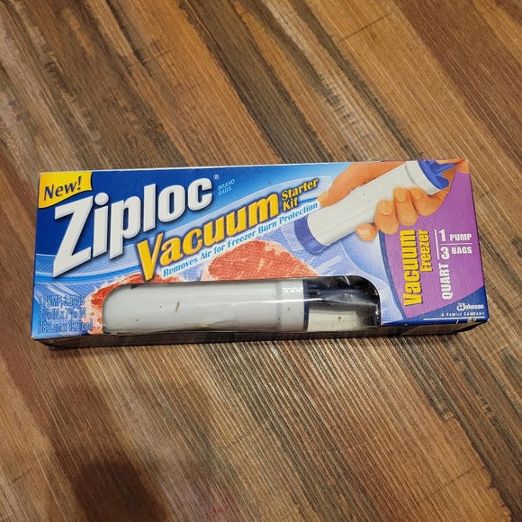 ziplock Kitchen New Ziploc Vacuum Starter Kit Includes Hand Pump